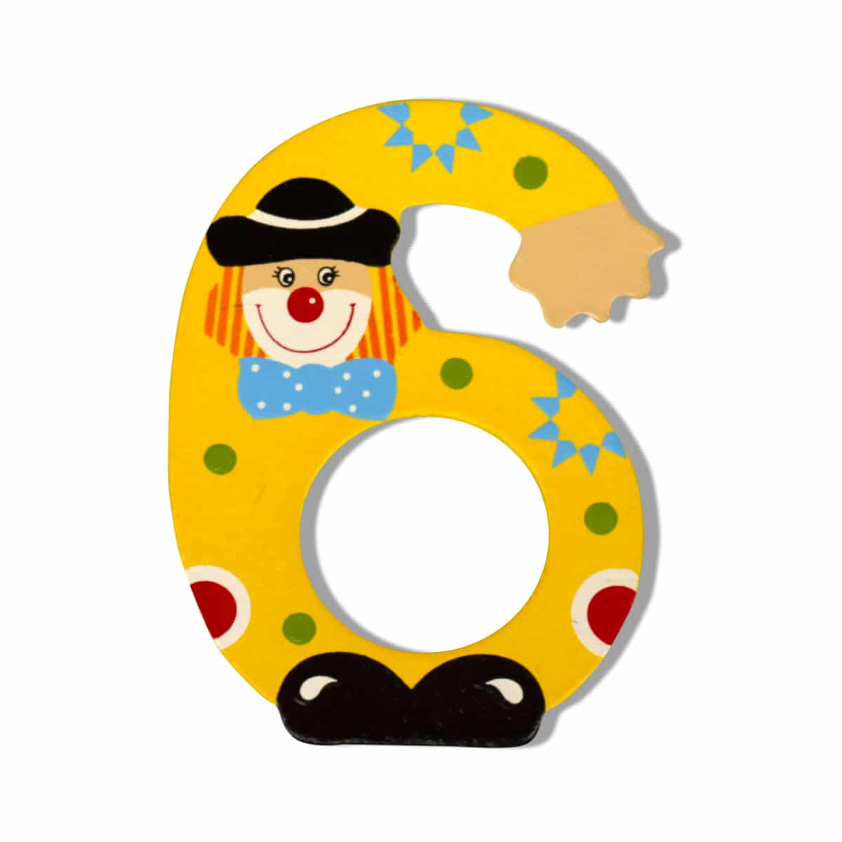Декоративна дървена цифра - 6