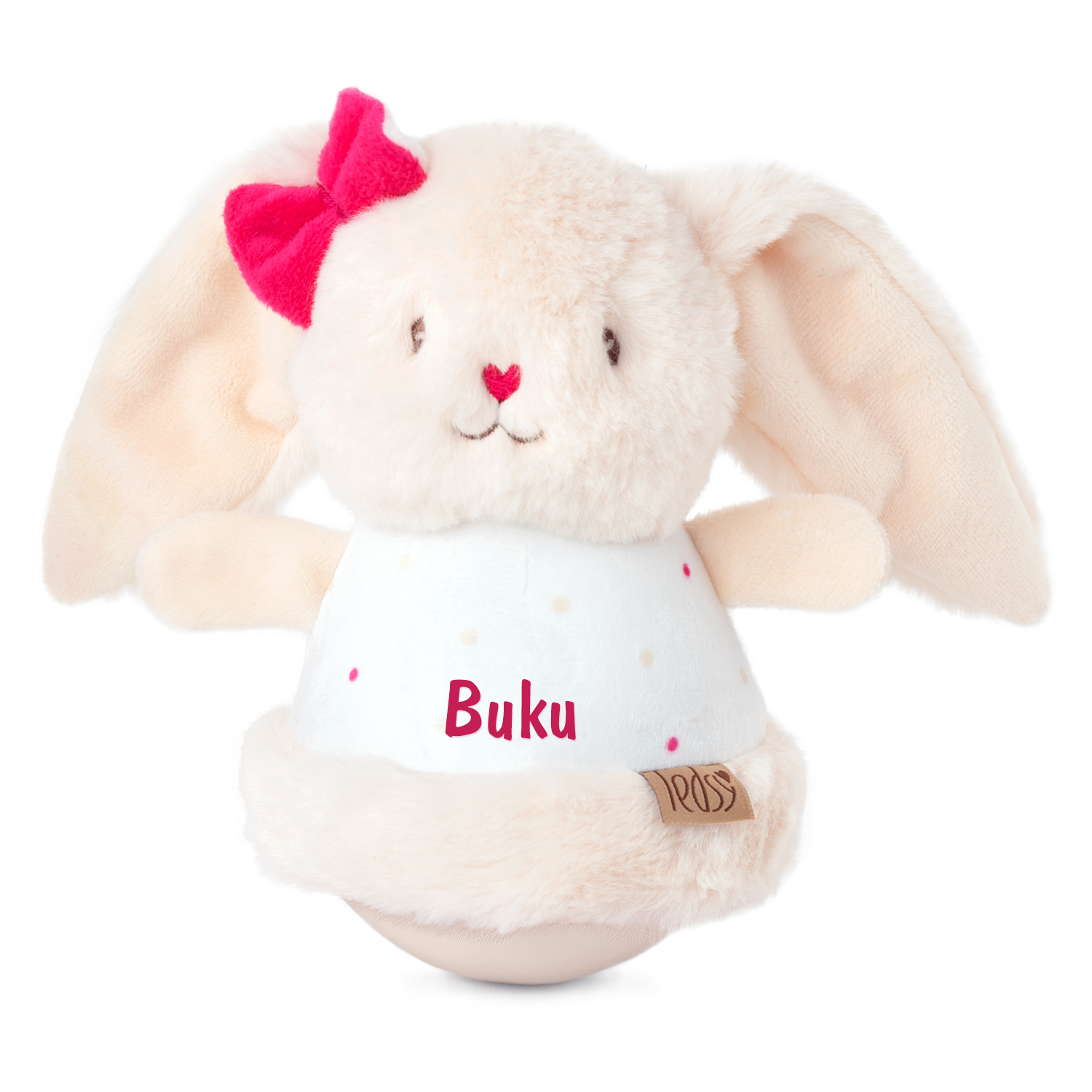 Бебешка играчка Зайче-невеляшка Роли-Поли с Надпис