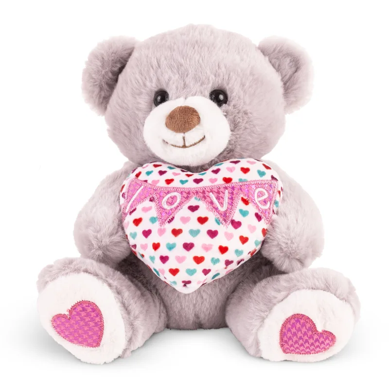Плюшено мече с сърце "LOVE" І 3 цвята