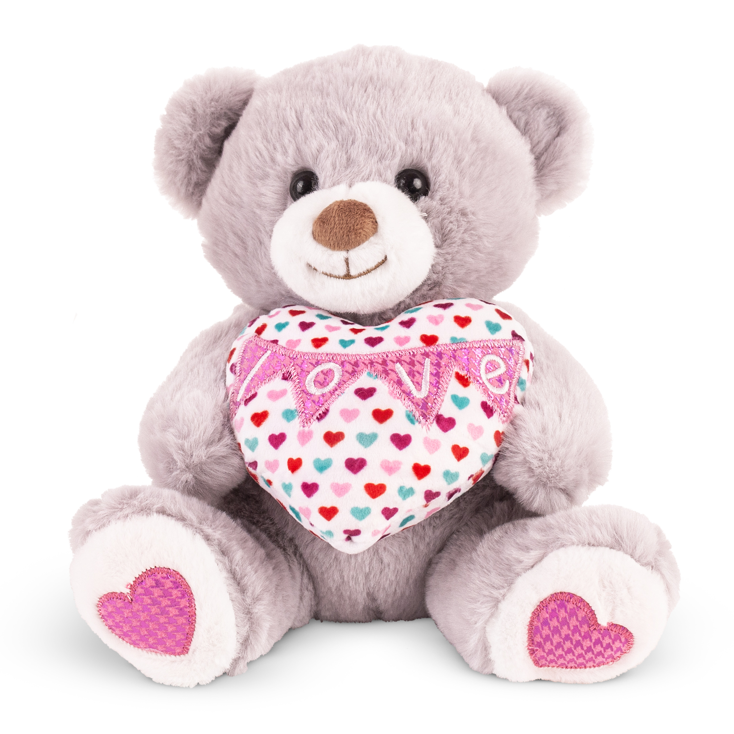 Плюшено мече с сърце "LOVE" І 3 цвята